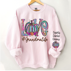 Lofaris Pumpkin Love Grandma Life And Grandkids CTH01 Sweatshirt