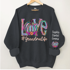 Lofaris Pumpkin Love Grandma Life And Grandkids CTH01 Sweatshirt