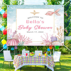 Lofaris Custom Lovely Benthos Coral Backdrop for Baby Shower