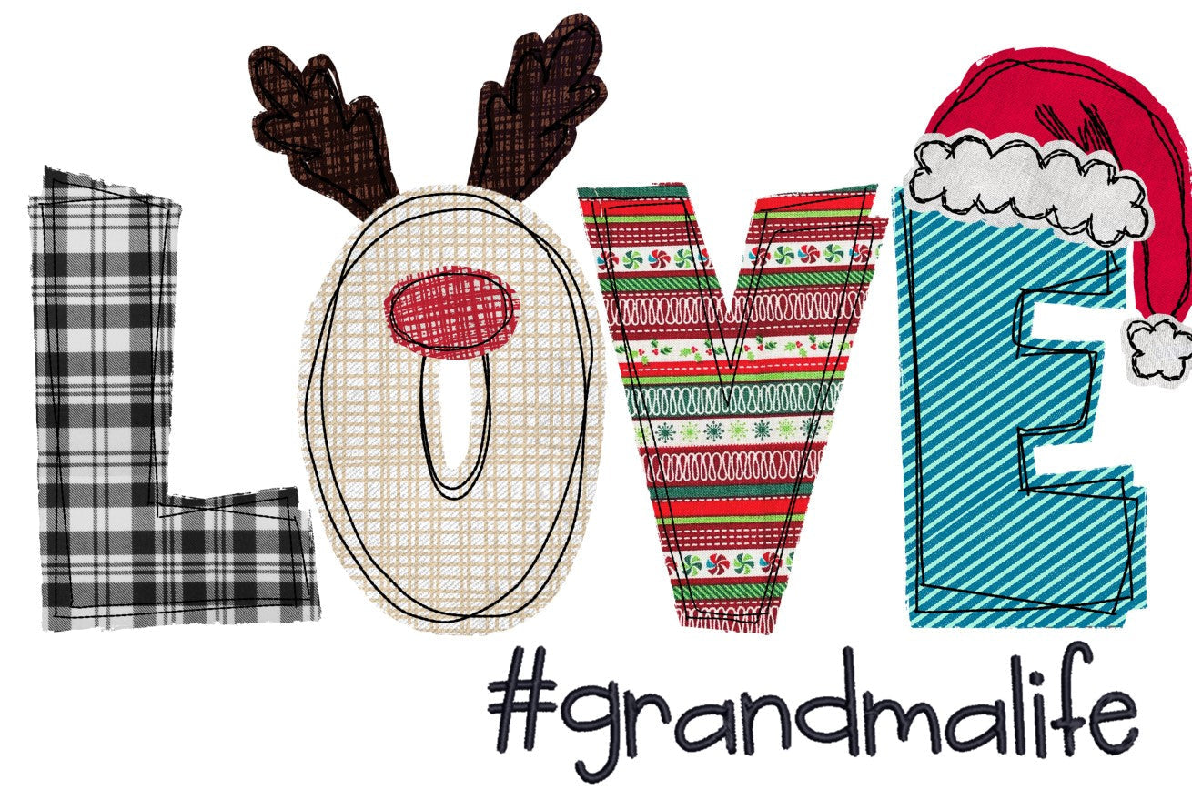 Lofaris Custom Mimi Applique Embroidery Grandkids Sweatshirt