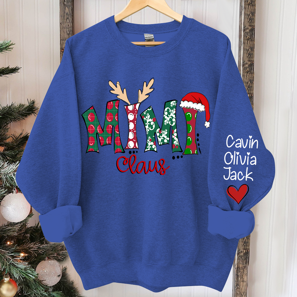 Lofaris Custom Mimi Claus 2024 Merry Christmas Sweatshirt