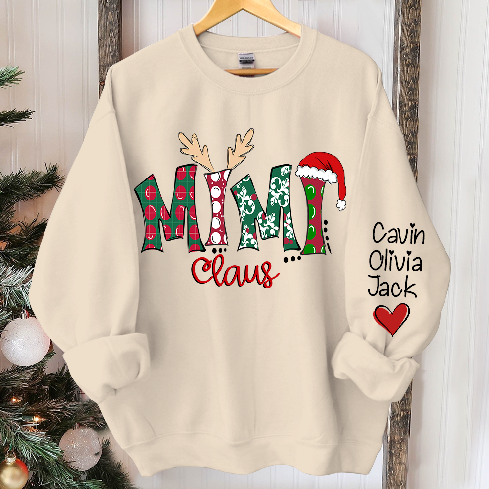Lofaris Custom Mimi Claus 2024 Merry Christmas Sweatshirt