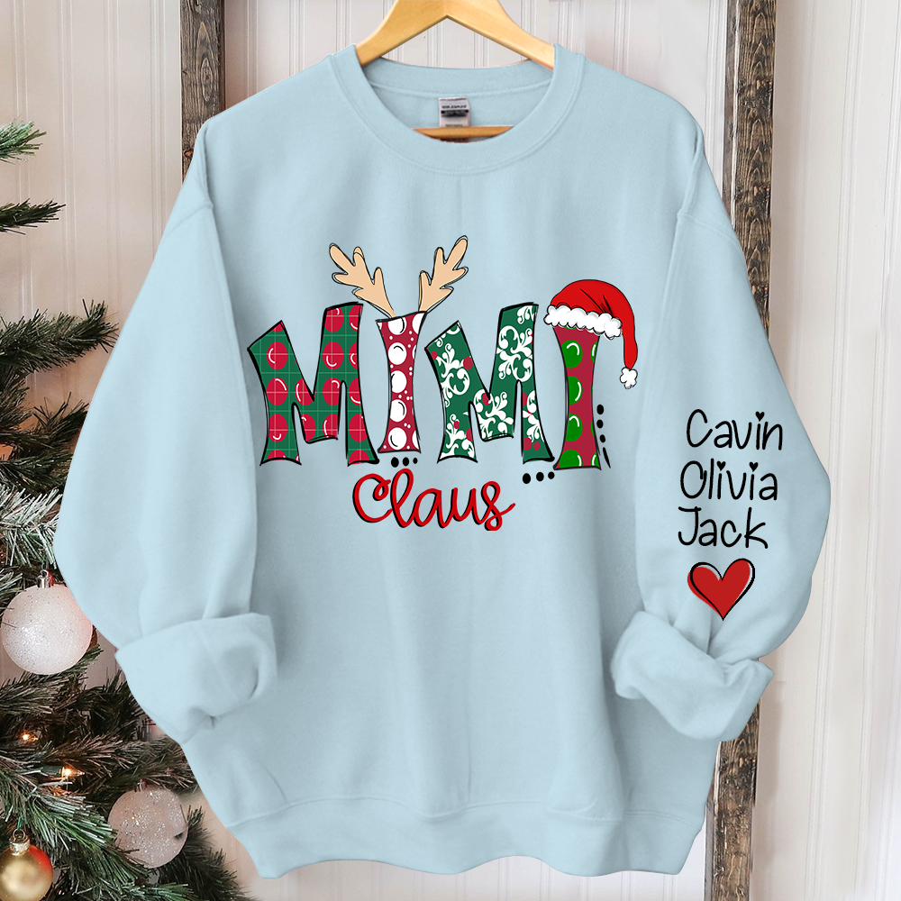 Lofaris Custom Mimi Claus 2024 Merry Christmas Sweatshirt