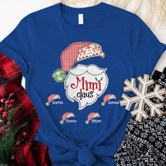 Lofaris Custom Mimi Claus With Grandkids Christmas T-Shirt