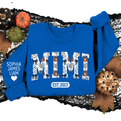 Lofaris Custom Mimi Est Halloween And Grandkids Sweatshirt