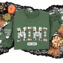 Lofaris Custom Mimi Est Halloween And Grandkids Sweatshirt