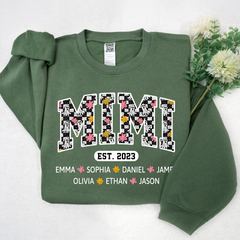 Lofaris Custom Mimi Est Halloween With Grandkids Sweatshirt