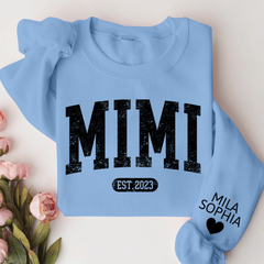 Lofaris Custom Mimi Est With Grandkits Names Sweatshirt