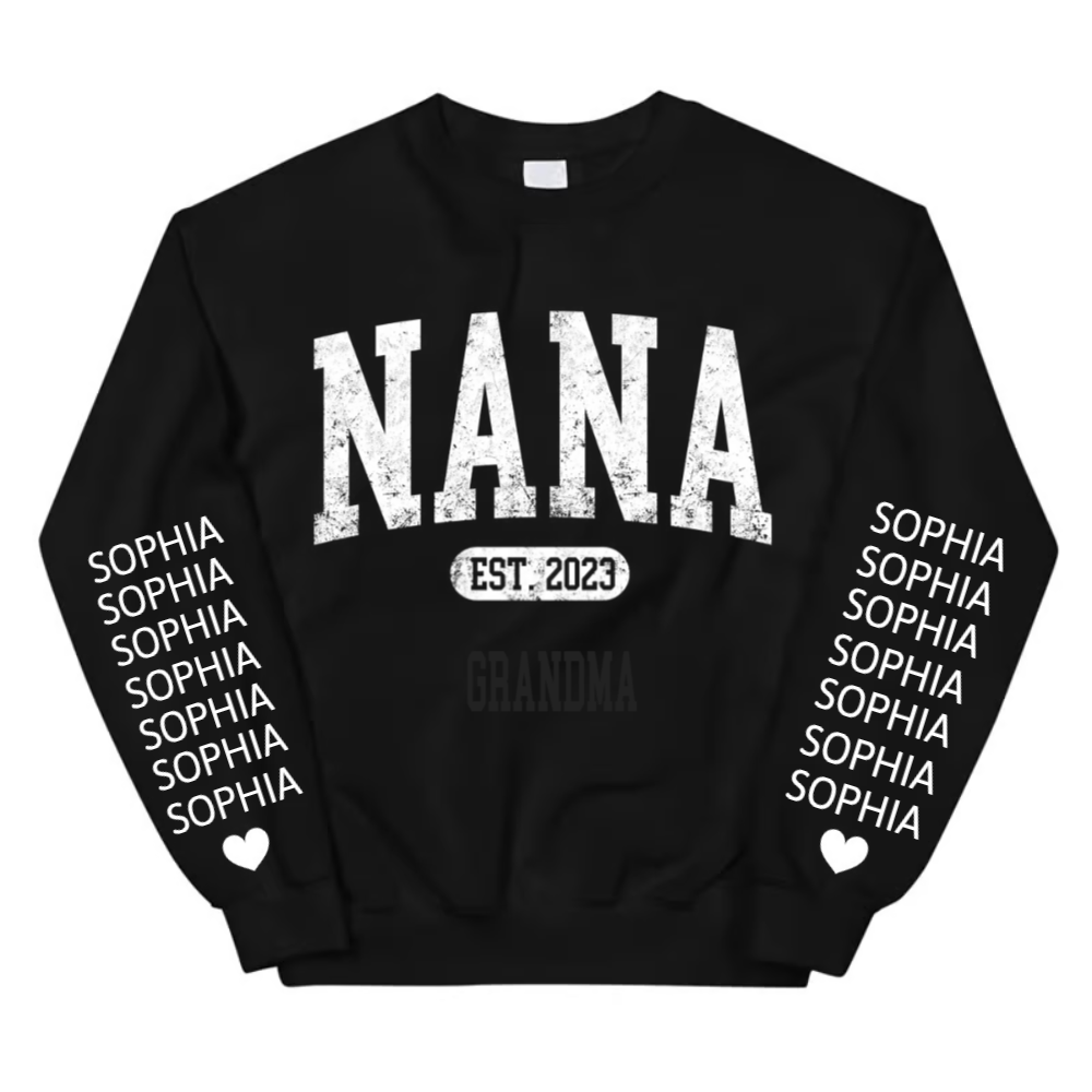 Lofaris Custom Mimi Est With Grandkits Names Sweatshirt