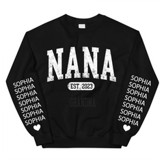Lofaris Custom Mimi Est With Grandkits Names Sweatshirt
