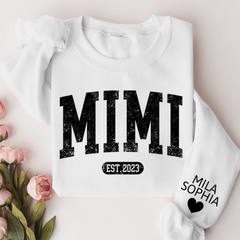 Lofaris Custom Mimi Est With Grandkits Names Sweatshirt