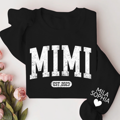 Lofaris Custom Mimi Est With Grandkits Names Sweatshirt