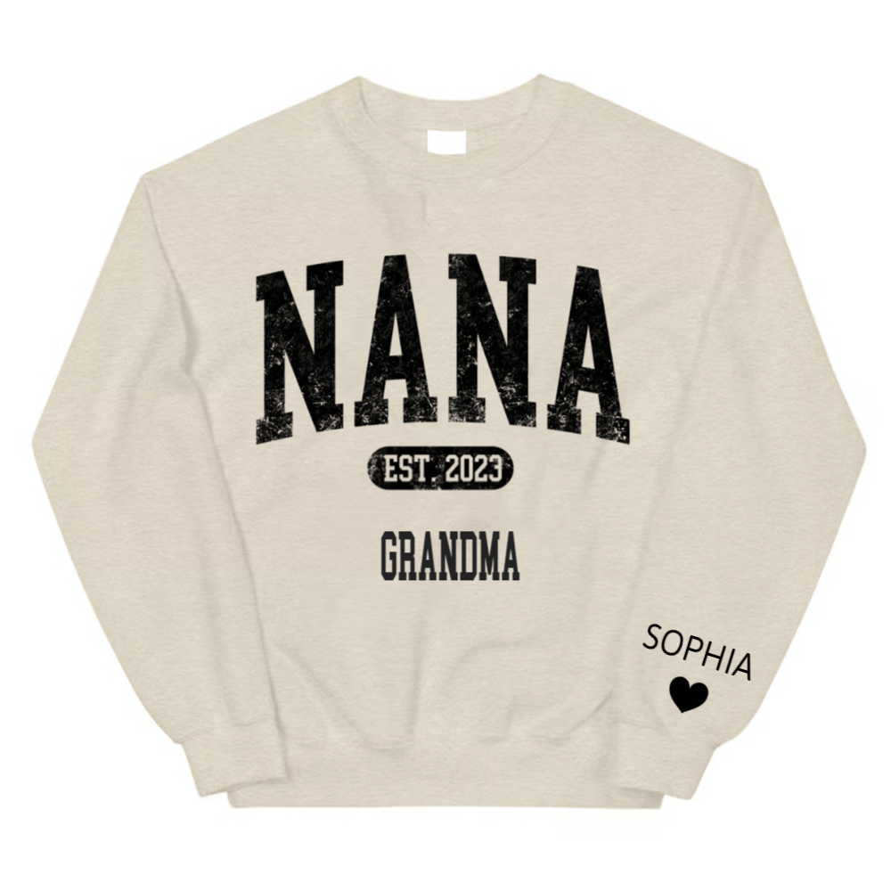 Lofaris Custom Mimi Est With Grandkits Names Sweatshirt