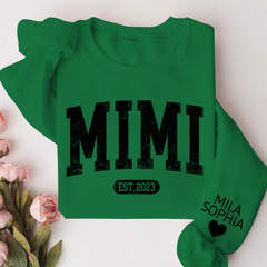 Lofaris Custom Mimi Est With Grandkits Names Sweatshirt