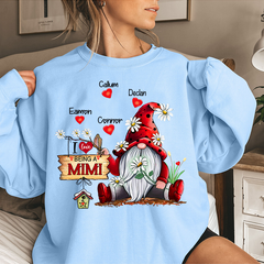 Lofaris Custom Mimi Gnome Christmas With Grandkids Gifts For Grandma Sweatshirt