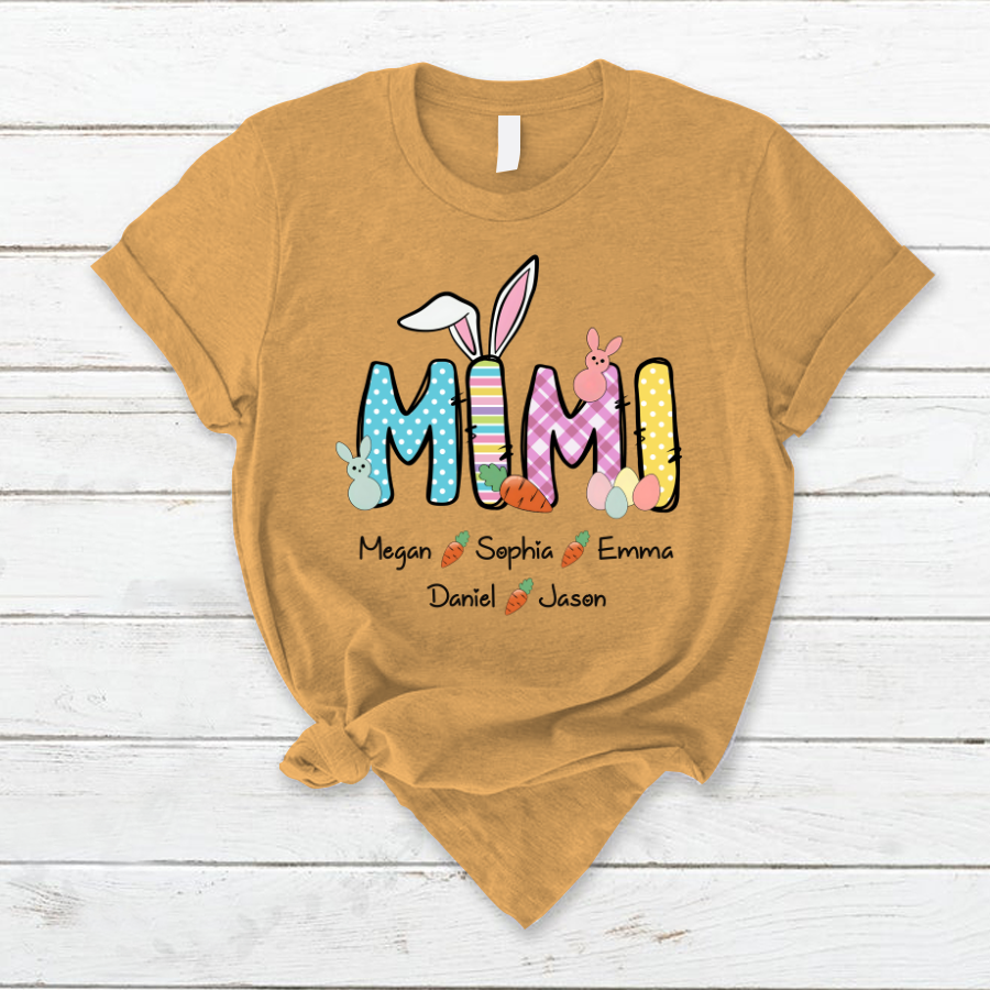 Lofaris Custom Mimi Grandkids Carrots Easter Day T-Shirt
