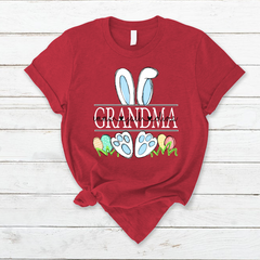 Lofaris Custom Mimi Grandkids Eggs Easter Bunny T-Shirt