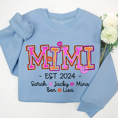 Lofaris Custom Mimi Kids Valentines Grandma Gift Sweatshirt