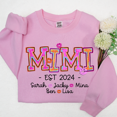 Lofaris Custom Mimi Kids Valentines Grandma Gift Sweatshirt