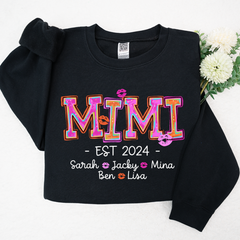 Lofaris Custom Mimi Kids Valentines Grandma Gift Sweatshirt