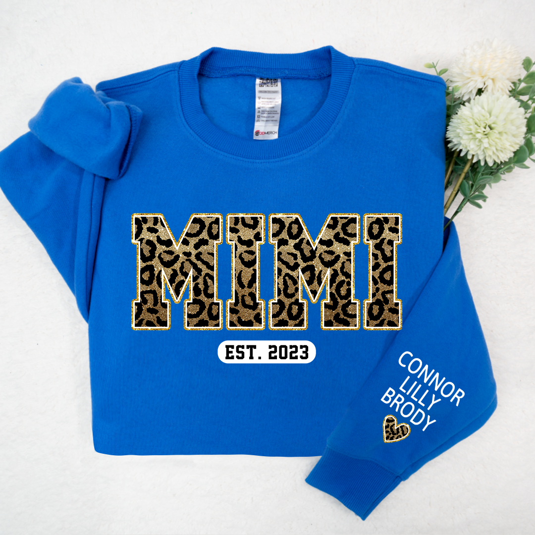 Lofaris Custom Mimi Leopard And Kids Est Year Sweatshirt