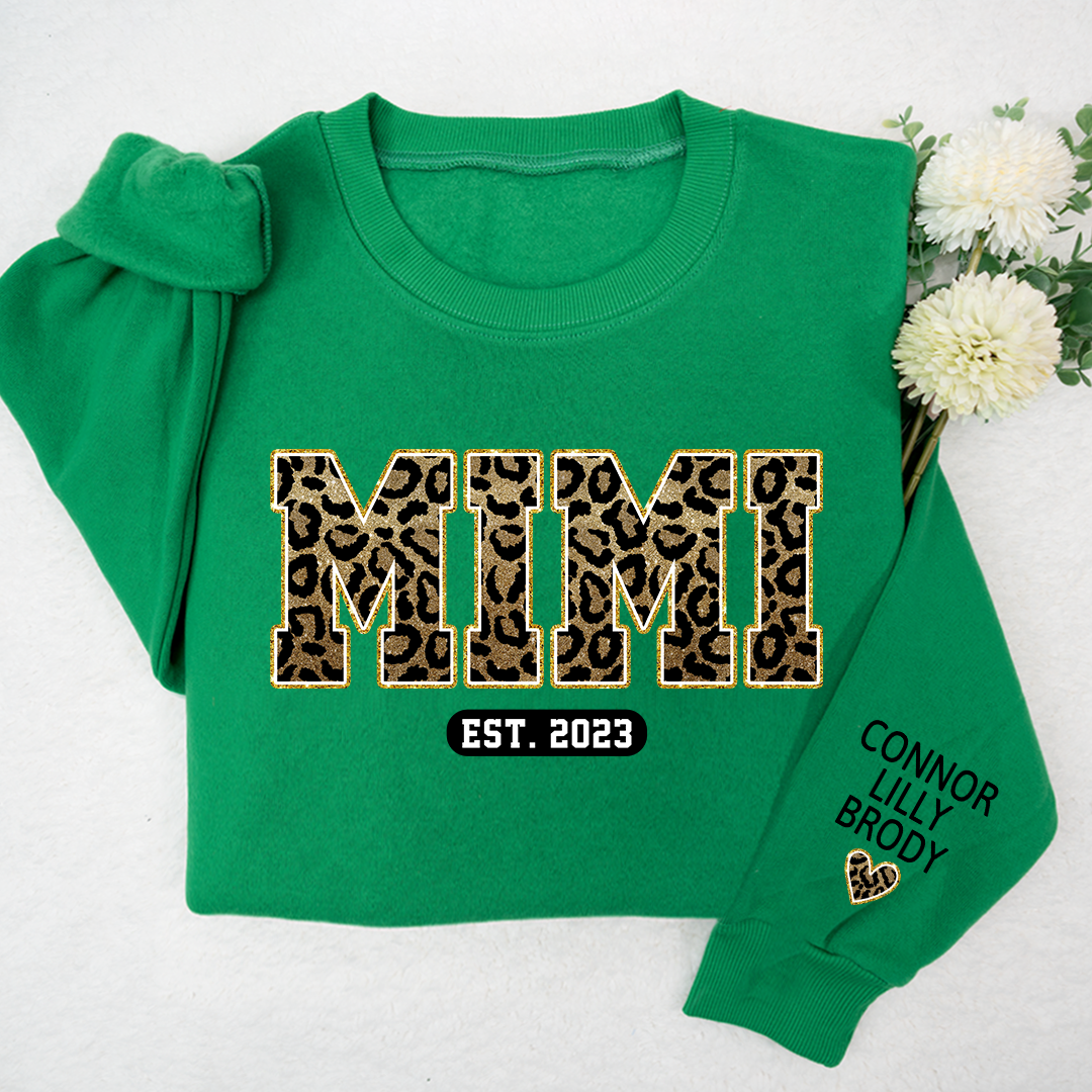 Lofaris Custom Mimi Leopard And Kids Est Year Sweatshirt
