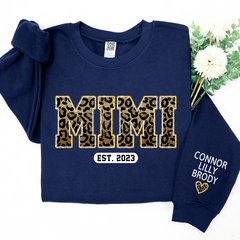 Lofaris Custom Mimi Leopard And Kids Est Year Sweatshirt