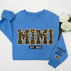 Lofaris Custom Mimi Leopard And Kids Est Year Sweatshirt