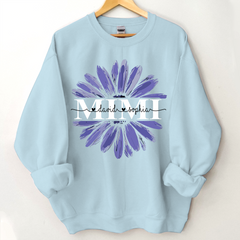 Lofaris Custom Mimi Purple Daisy Flower Grandma Sweatshirt