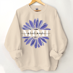 Lofaris Custom Mimi Purple Daisy Flower Grandma Sweatshirt