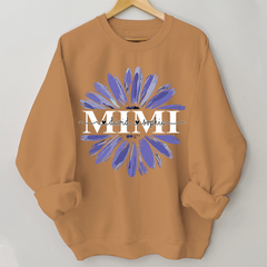 Lofaris Custom Mimi Purple Daisy Flower Grandma Sweatshirt