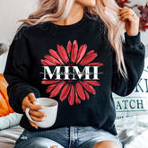 Lofaris Custom Mimi Red Daisy Flower Grandkids Sweatshirt