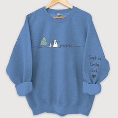 Lofaris Custom Mimi Snowman Tree Merry Christmas Sweatshirt