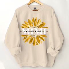 Lofaris Custom Mimi Yellow Daisy Flower Grandkid Sweatshirt