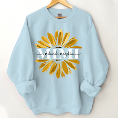 Lofaris Custom Mimi Yellow Daisy Flower Grandkid Sweatshirt