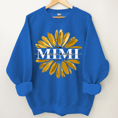 Lofaris Custom Mimi Yellow Daisy Flower Grandkid Sweatshirt
