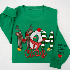 Lofaris Mom Claus And Kids Christmas Shirt Mother¡¯s Day Gift Mother Sweater LTP01