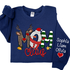 Lofaris Mom Claus And Kids Christmas Shirt Mother¡¯s Day Gift Mother Sweater LTP01