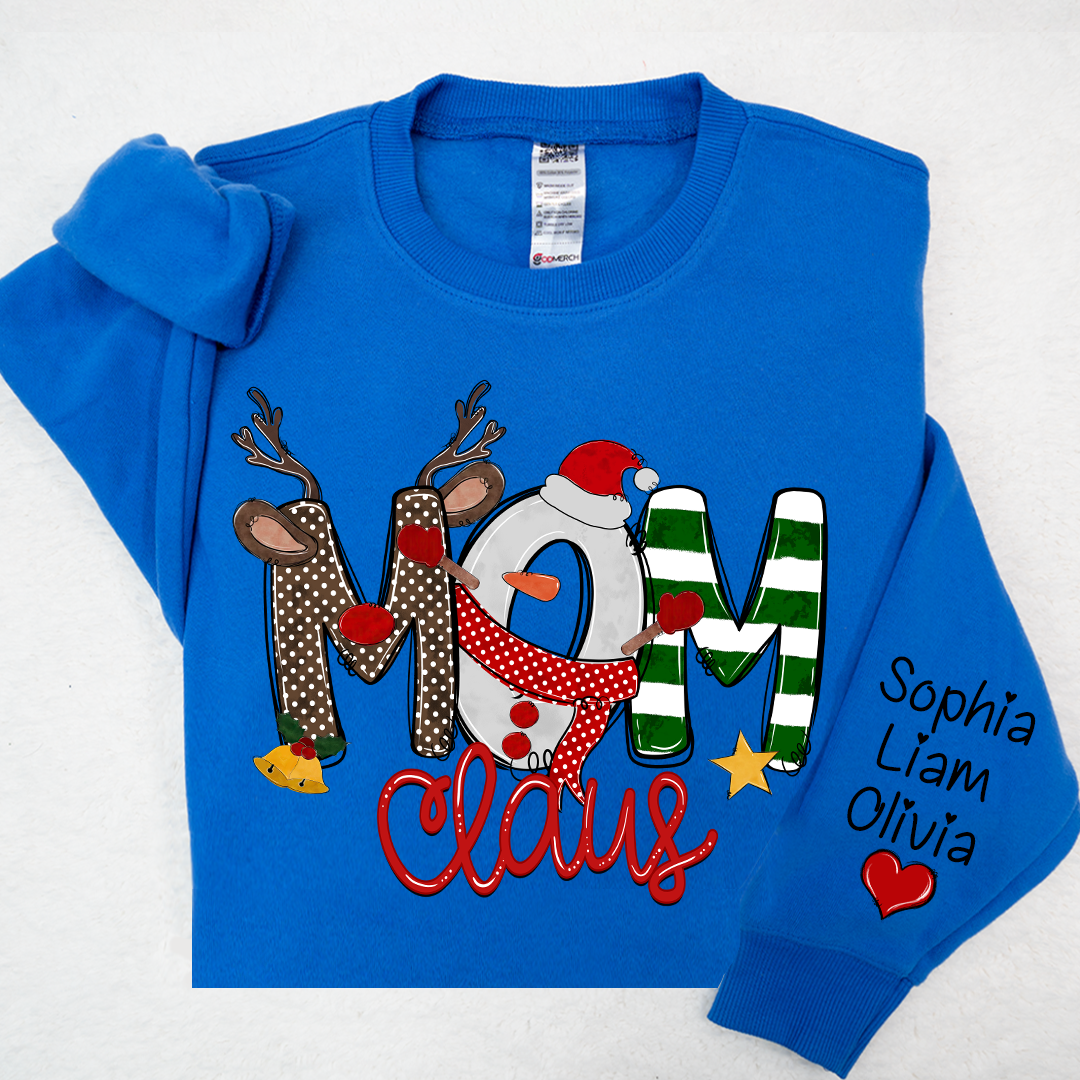 Lofaris Mom Claus And Kids Christmas Shirt Mother¡¯s Day Gift Mother Sweater LTP01