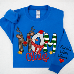 Lofaris Mom Claus And Kids Christmas Shirt Mother¡¯s Day Gift Mother Sweater LTP01