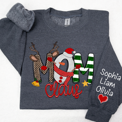Lofaris Mom Claus And Kids Christmas Shirt Mother¡¯s Day Gift Mother Sweater LTP01