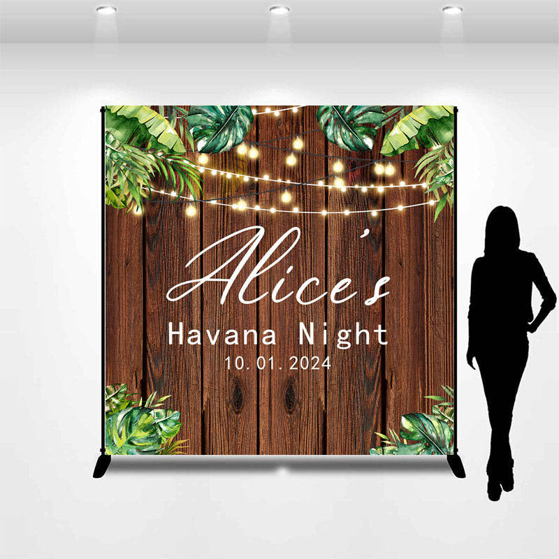 Lofaris Custom Monstera Summer Wood Havana Night Backdrop