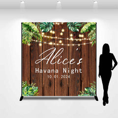 Lofaris Custom Monstera Summer Wood Havana Night Backdrop