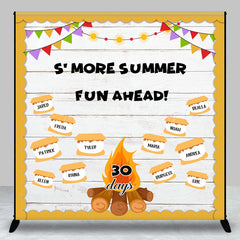 Lofaris Custom More Summer Fun Ahead 30 Days Wooden Backdrop