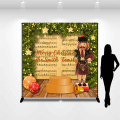 Lofaris Custom Music Nutcracker Family Christmas Backdrop