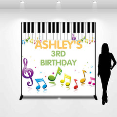 Lofaris Custom Music Piano Birthday Backdrop for Kids