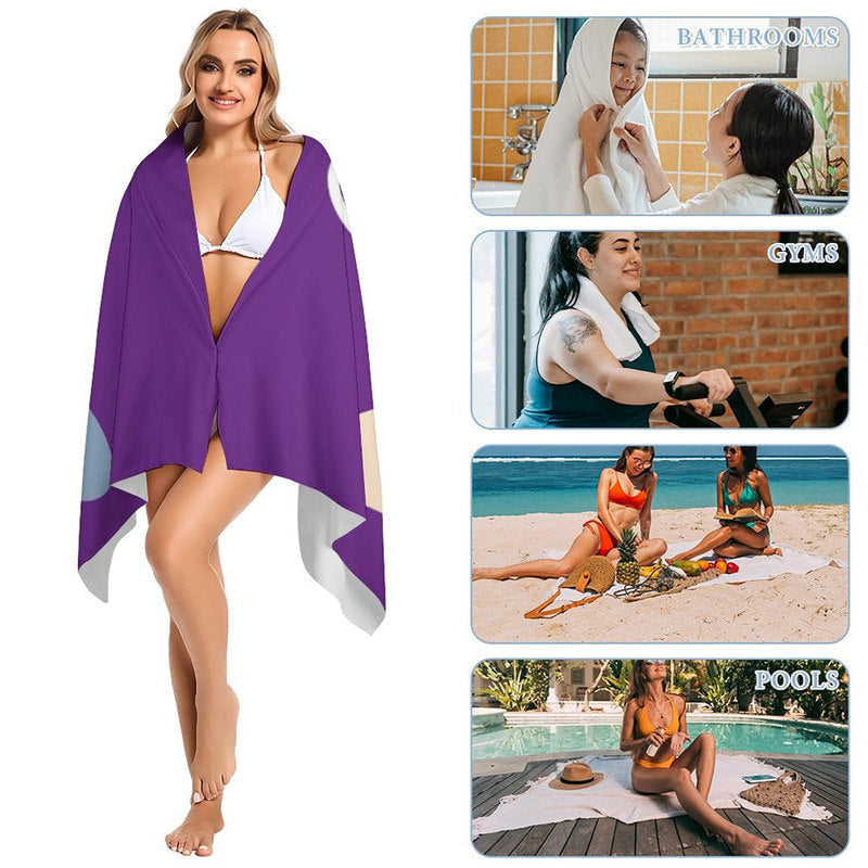 Lofaris Custom Name Beach Pool Towel for Gifts