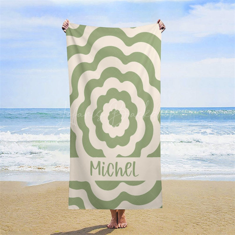 Lofaris Custom Name Beautiful Patterns Beach Towel For Girls