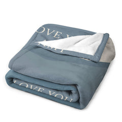 Lofaris Custom Name Blue Sun Painting Gift Warm Blanket