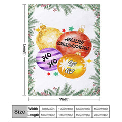 Lofaris Custom Name Colorful Bauble Plants Christmas Blanket